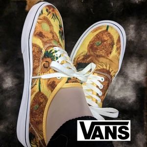 Super Rare VANS x Van Gogh Sunflowers Skater Shoe 9 Womens 7.5 Mens AUTHENTIC